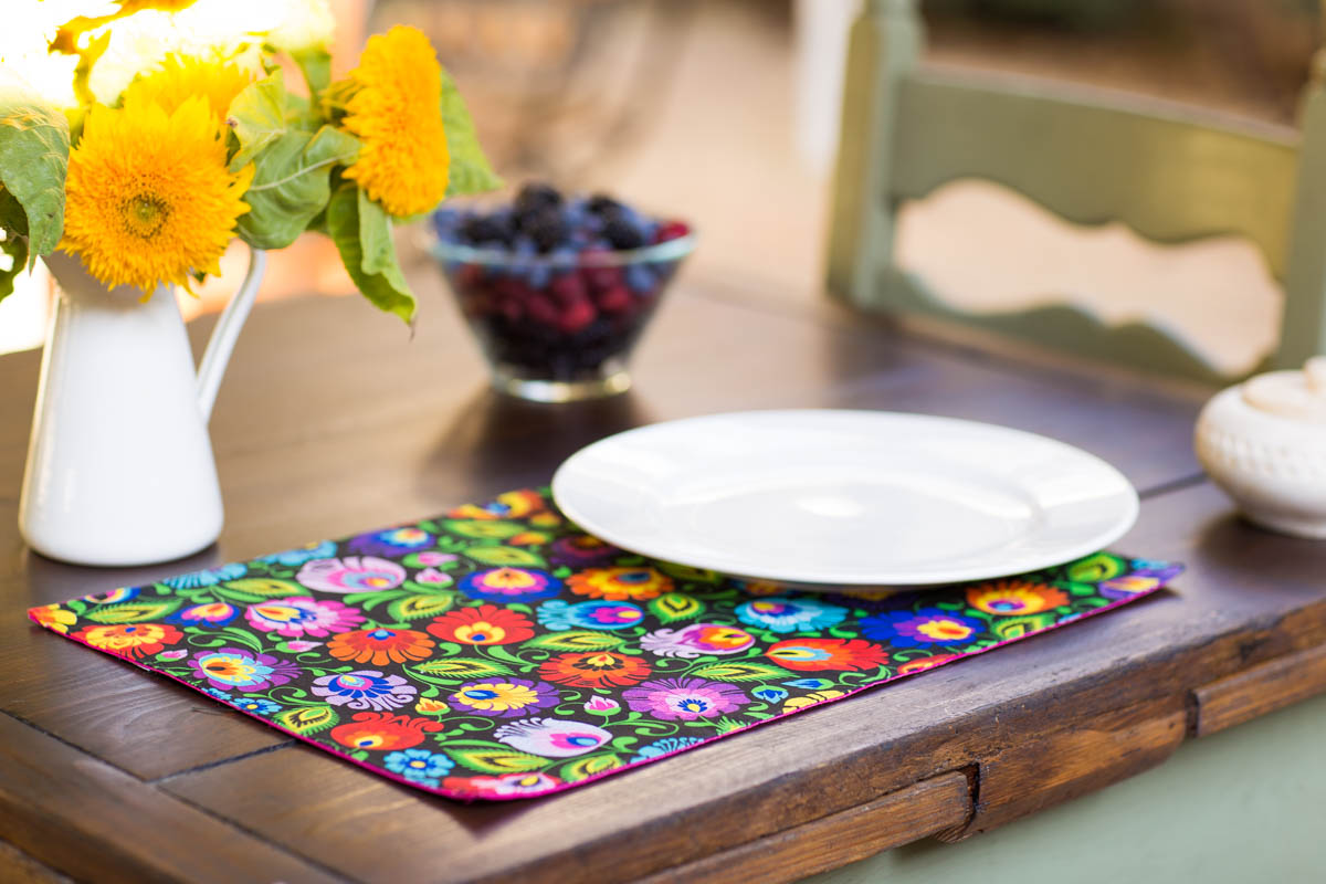Kuchenne tekstylia w folk stylu - podkładka stołowa